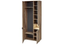 Garderobenschrank >Lydias< in Flagstaff Oak Umbria - 82x204x38cm (BxHxT)