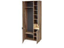 Garderobenschrank >Lydias< in Flagstaff Oak Umbria - 82x204x38cm (BxHxT)
