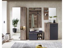 Garderoben-Set >Lydias< (5-teilig) in Flagstaff Oak...