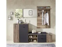Garderoben-Set >Lydias< (4-teilig) in Flagstaff Oak...