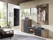 Garderoben-Set >Lydias< (4-teilig) in Flagstaff Oak Umbria - 216x204x38 (BxHxT)