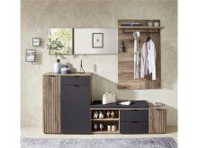 Garderoben-Set >Lydias< (4-teilig) in Flagstaff Oak...