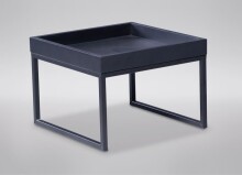 Couchtisch >Detroit< in Kernbuche Schwarz - 49x36x49 (BxHxT)