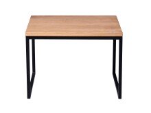 Couchtisch >Detroit< in Wildeiche aus Massivholz, Metall - 60x45x60cm (BxHxT)