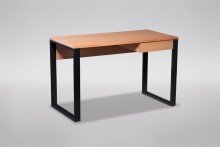 Schreibtisch >Kermit< in Kernbuche aus Massivholz, Metall - 120x75x60cm (BxHxT)