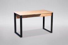 Schreibtisch >Kermit< in Wildeiche aus Massivholz, Metall - 120x75x60cm (BxHxT)