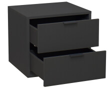 Kommode >Boulder< in Anthrazit matt Lack BG - 51x47x45cm (BxHxT)