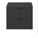 Kommode >Boulder< in Anthrazit matt Lack BG - 51x47x45cm (BxHxT)