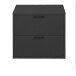 Kommode >Boulder< in Anthrazit matt Lack BG - 51x47x45cm (BxHxT)