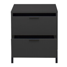 Kommode >Boulder< in Anthrazit matt Lack QF - 51x62x45cm (BxHxT)