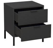 Kommode >Boulder< in Anthrazit matt Lack QF - 51x62x45cm (BxHxT)