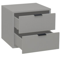 Kommode >Boulder< in Kreidegrau matt Lack BG - 51x47x45cm (BxHxT)