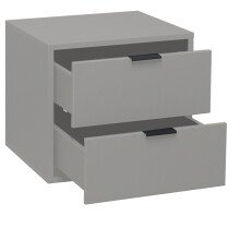 Kommode >Boulder< in Kreidegrau matt Lack BG - 51x47x45cm (BxHxT)