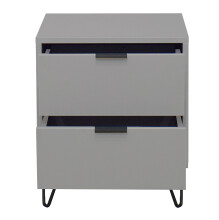Kommode >Boulder< in Kreidegrau matt Lack DB - 51x62x45cm (BxHxT)