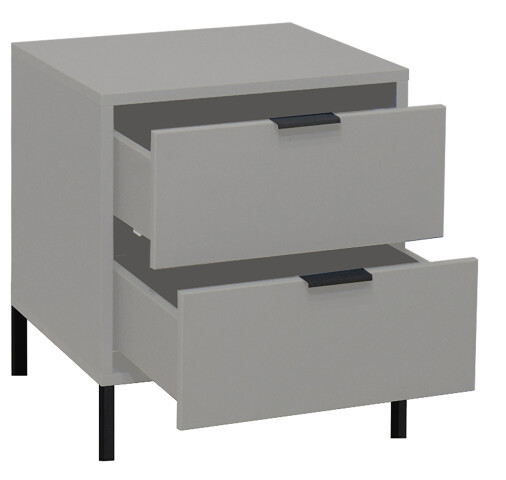Kommode >Boulder< in Kreidegrau matt Lack QF - 51x62x45cm (BxHxT)
