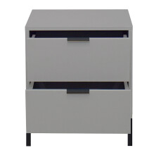 Kommode >Boulder< in Kreidegrau matt Lack QF - 51x62x45cm (BxHxT)