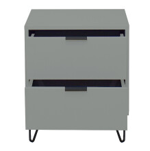 Kommode >Boulder< in Pine Green matt Lack DB - 51x62x45cm (BxHxT)