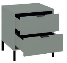 Kommode >Boulder< in Pine Green matt Lack QF - 51x62x45cm (BxHxT)