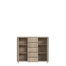 Kommode >Tembi< in Sonoma-Eiche - 108,8x85,5x34,8cm (BxHxT)