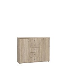 Kommode >Tembi< in Sonoma-Eiche - 108,8x85,5x34,8cm (BxHxT)