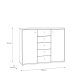 Kommode >Tembi< in Sonoma-Eiche - 108,8x85,5x34,8cm (BxHxT)