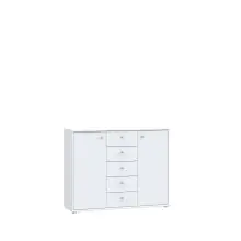 Kommode >Tembi< in Weiß - 108,8x85,5x34,8cm...