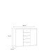 Kommode >Tembi< in Weiß - 108,8x85,5x34,8cm (BxHxT)