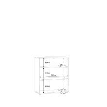 Kommode >Tembi< in Weiß - 73.7x85.5x34.8cm (BxHxT)