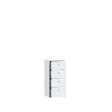Kommode >Tembi< in Weiß - 38.6x85.5x34.8cm (BxHxT)