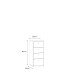Kommode >Tembi< in Weiß - 38.6x85.5x34.8cm (BxHxT)