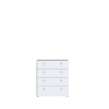 Kommode >Tembi< in Weiß - 73.7x85.5x34.8cm (BxHxT)