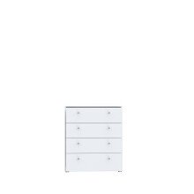 Kommode >Tembi< in Weiß - 73.7x85.5x34.8cm (BxHxT)