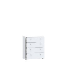 Kommode >Tembi< in Weiß - 73.7x85.5x34.8cm (BxHxT)