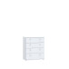 Kommode >Tembi< in Weiß - 73.7x85.5x34.8cm (BxHxT)