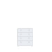 Kommode >Tembi< in Weiß - 73.7x85.5x34.8cm (BxHxT)