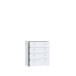 Kommode >Tembi< in Weiß - 73.7x85.5x34.8cm (BxHxT)