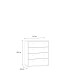Kommode >Tembi< in Weiß - 73.7x85.5x34.8cm (BxHxT)