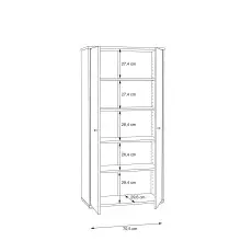 Aktenschrank >Tembi< in Sonoma-Eiche - 73.7x149.5x34.8cm (BxHxT)