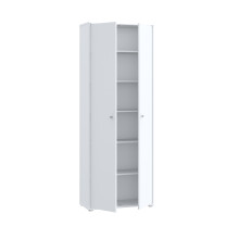 Aktenschrank >Tembi< in Weiß - 73.7x197.5x34.8cm (BxHxT)