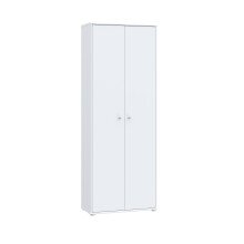 Aktenschrank >Tembi< in Weiß - 73.7x197.5x34.8cm (BxHxT)