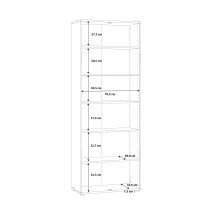 Aktenschrank >Tembi< in Weiß - 73.7x197.5x34.8cm (BxHxT)