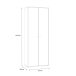 Aktenschrank >Tembi< in Weiß - 73.7x197.5x34.8cm (BxHxT)