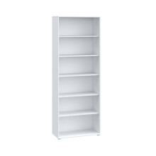 Regal >Tembi< in Weiß - 73.7x197.5x34.8cm...
