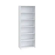 Regal >Tembi< in Weiß - 73.7x197.5x34.8cm...