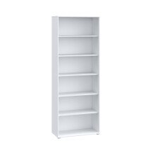 Regal >Tembi< in Weiß - 73.7x197.5x34.8cm...