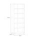 Regal >Tembi< in Weiß - 73.7x197.5x34.8cm (BxHxT)