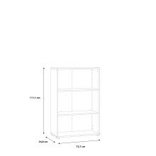 Regal >Tembi< in Weiß - 73.7x111.1x34.8cm (BxHxT)