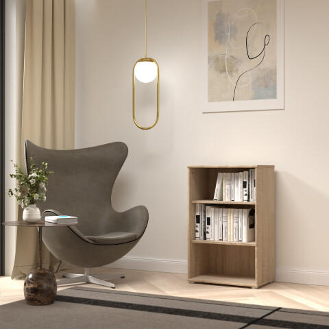 Regal >Tembi< in Sonoma-Eiche - 54x111.1x34.8cm (BxHxT)