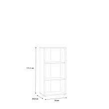 Regal >Tembi< in Weiß - 54x111.1x34.8cm (BxHxT)