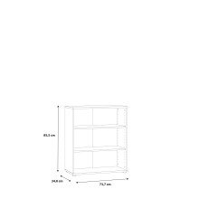 Regal >Tembi< in Weiß - 73.7x85.5x34.8cm (BxHxT)